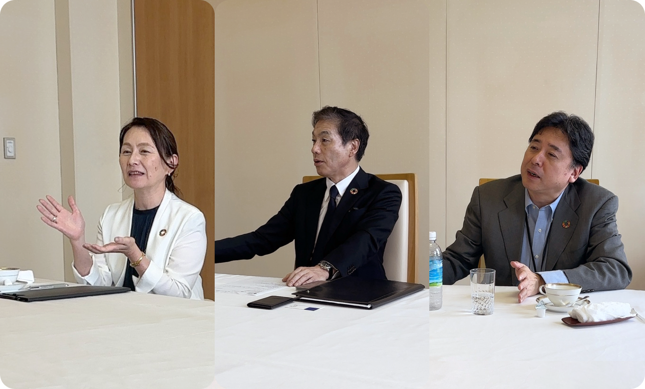 公益財団法人SOMPO福祉財団さま 専務理事：齋藤さま、副長：尾根さま